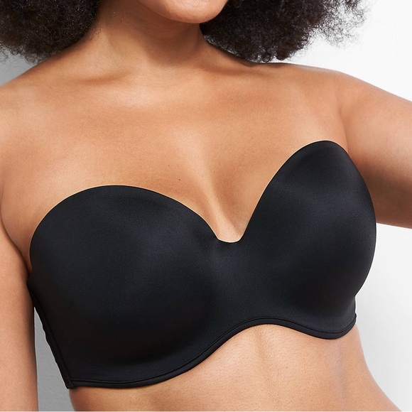 Cacique Black Smooth Boost Strapless Multi-Way Convertible Bra 42D New - Picture 9 of 11